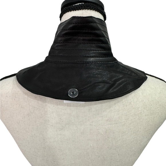 Veronica Beard Moto Leather Dickie OS - Picture 3 of 4